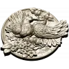 Doves of Spring - high-relief round medallion STL for CNC