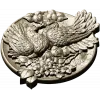 Doves of Spring - high-relief round medallion STL for CNC