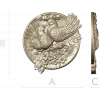 Doves of Spring - high-relief round medallion STL for CNC