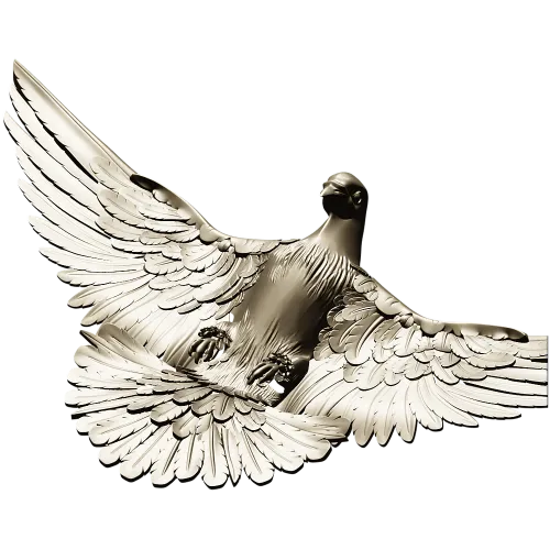 Soaring Dove Relief - 3D STL model for CNC milling
