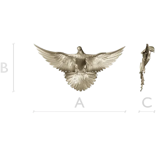 Soaring Dove Relief - 3D STL model for CNC milling