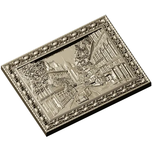 Vintage Boulevard - high-relief STL for CNC carving