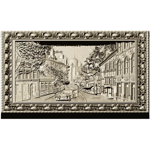 Vintage Boulevard - high-relief STL for CNC carving