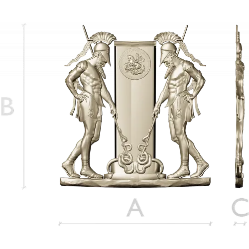 Греческие гоплиты - рельефная 3D модель STL для ЧПУ