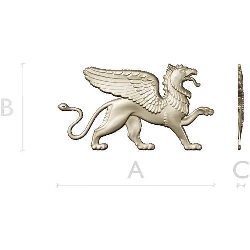 Грифон - барельеф в формате STL для ЧПУ
