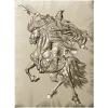 Гуань Гун на коне - религиозно-историческое панно в формате STL для ЧПУ