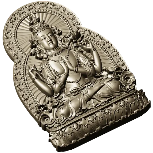 Compassionate Guanyin Relief STL 3D Model for CNC
