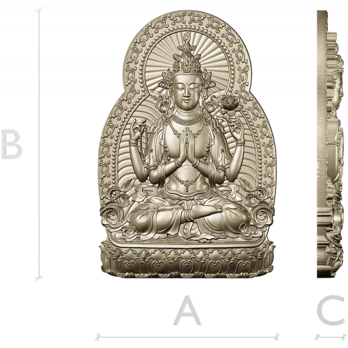 Compassionate Guanyin Relief STL 3D Model for CNC
