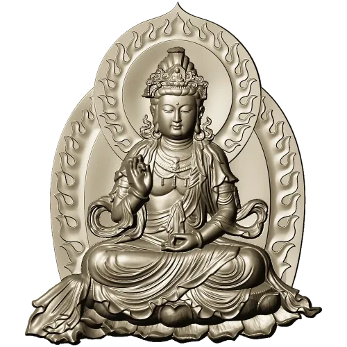 Guanyin Lotus Relief STL