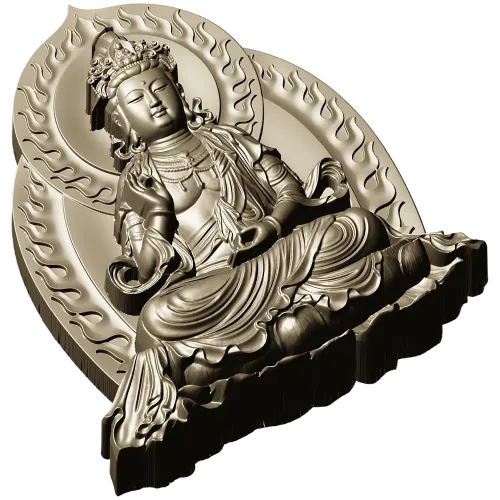 Guanyin Lotus Relief STL