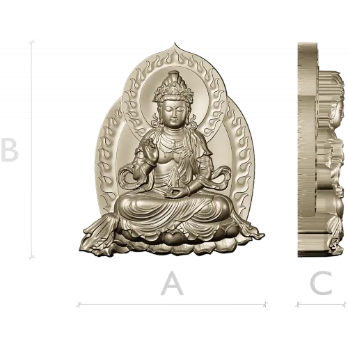 Guanyin Lotus Relief STL