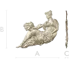 Лежащая нимфа - высокорельефная 3D модель STL