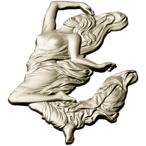 Барельеф "Летящая нимфа" - 3D модель STL для ЧПУ