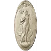 Art Nouveau Maiden and Fawn - Oval Relief STL for CNC