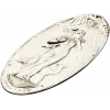 Art Nouveau Maiden and Fawn - Oval Relief STL for CNC