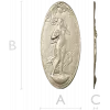 Art Nouveau Maiden and Fawn - Oval Relief STL for CNC