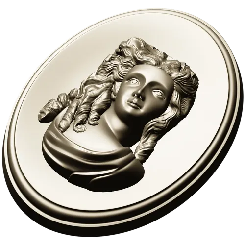 Овальный медальон с барельефом женщины - STL для ЧПУ