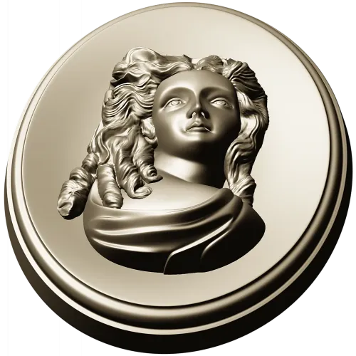 Овальный медальон с барельефом женщины - STL для ЧПУ