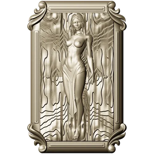 3D модель панно "Вечная нимфа" - STL для ЧПУ