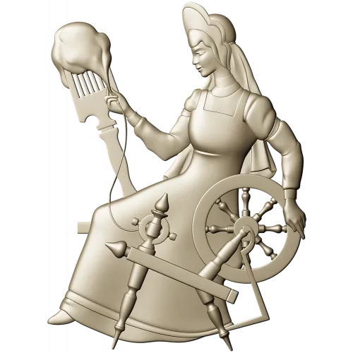 Прядильщица у прялки - 3D модель STL для ЧПУ