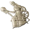 Прядильщица у прялки - 3D модель STL для ЧПУ