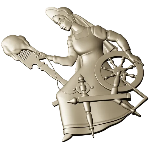 Прядильщица у прялки - 3D модель STL для ЧПУ