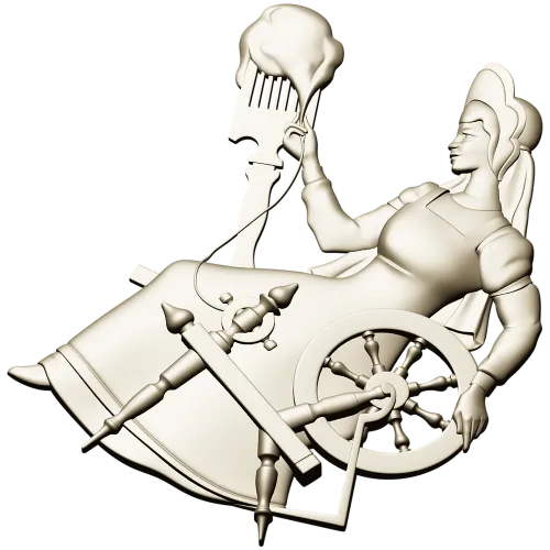 Прядильщица у прялки - 3D модель STL для ЧПУ