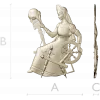 Прядильщица у прялки - 3D модель STL для ЧПУ