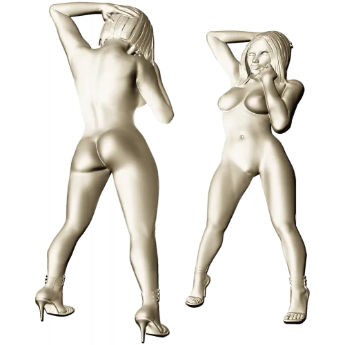 3D модель девушки в рельефе для ЧПУ - Грация