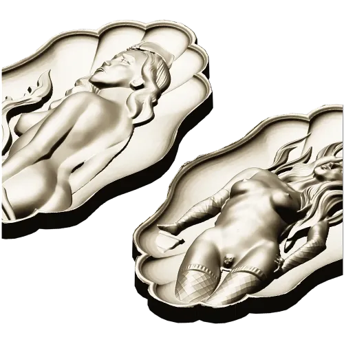 Медальон Флёр - высокорельефная 3D модель STL для ЧПУ