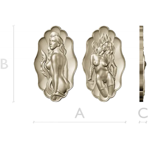 Медальон Флёр - высокорельефная 3D модель STL для ЧПУ