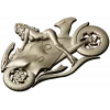 Motorcycle Muse - high-relief woman on sportbike STL
