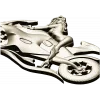 Motorcycle Muse - high-relief woman on sportbike STL