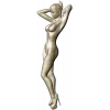 Stiletto Muse - bas-relief female figure STL for CNC milling