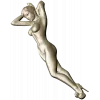 Stiletto Muse - bas-relief female figure STL for CNC milling