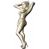 Stiletto Muse - bas-relief female figure STL for CNC milling