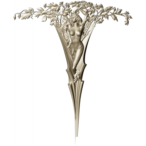 Sylvan Muse - detailed 3D STL model for CNC carving
