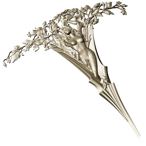 Sylvan Muse - detailed 3D STL model for CNC carving