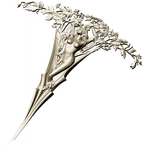Sylvan Muse - detailed 3D STL model for CNC carving