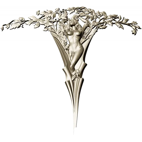 Sylvan Muse - detailed 3D STL model for CNC carving
