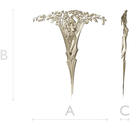 Sylvan Muse - detailed 3D STL model for CNC carving