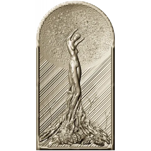 Sylvan Embrace - high-relief Girl-Tree 3D model STL for CNC