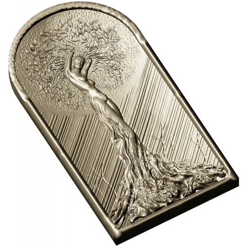 Sylvan Embrace - high-relief Girl-Tree 3D model STL for CNC