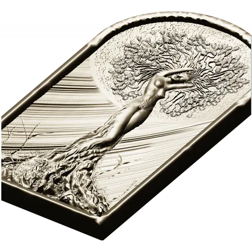 Sylvan Embrace - high-relief Girl-Tree 3D model STL for CNC