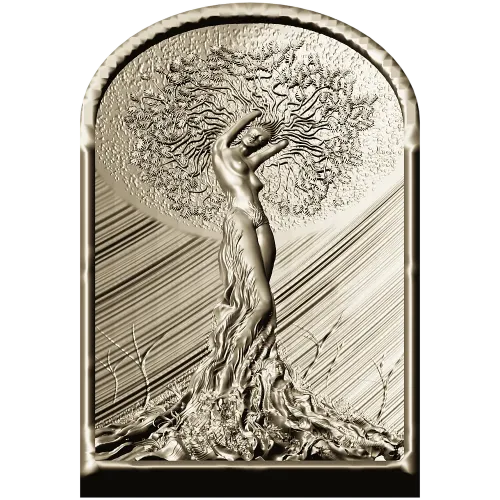 Sylvan Embrace - high-relief Girl-Tree 3D model STL for CNC