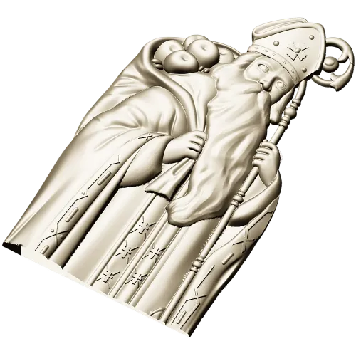 Николай Чудотворец - 3D модель STL для фрезеровки на ЧПУ