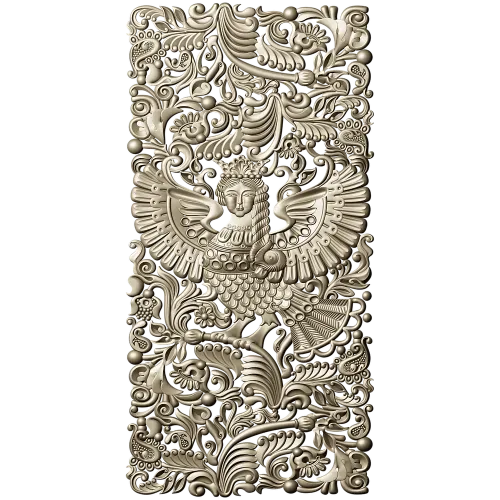 Ornate Winged Panel - STL 3D Model for CNC Carving