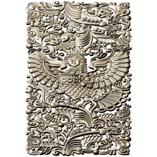 Ornate Winged Panel - STL 3D Model for CNC Carving