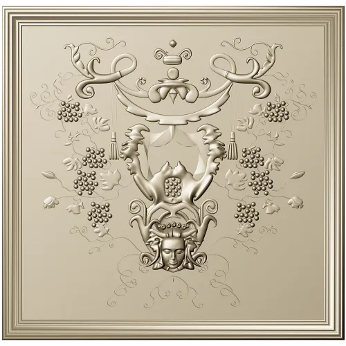 Vintner's Cartouche - decorative CNC panel STL