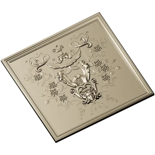 Vintner's Cartouche - decorative CNC panel STL